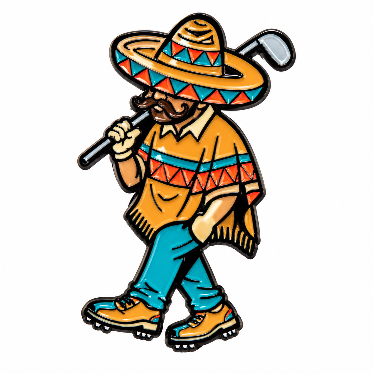 Sarape Golfer Ball Marker