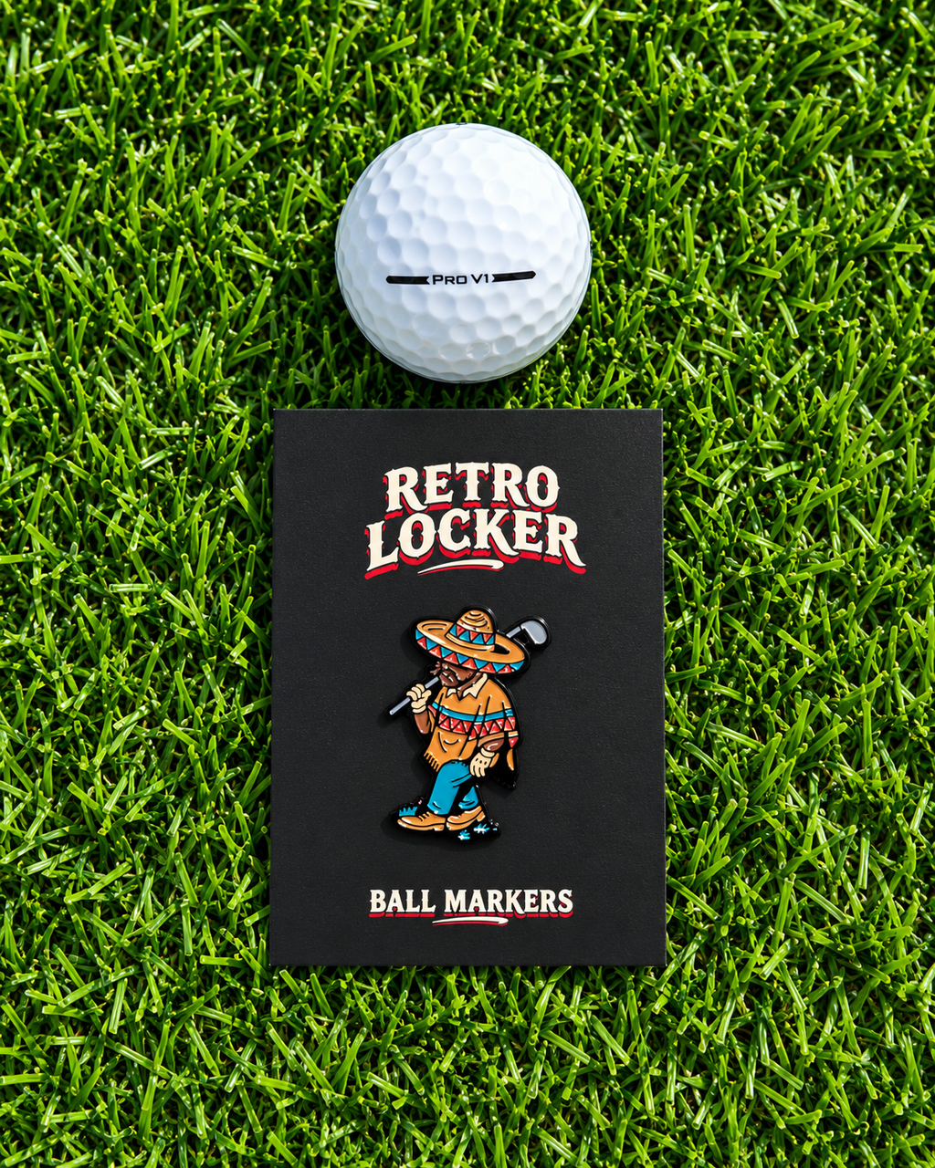 Sarape Golfer Ball Marker
